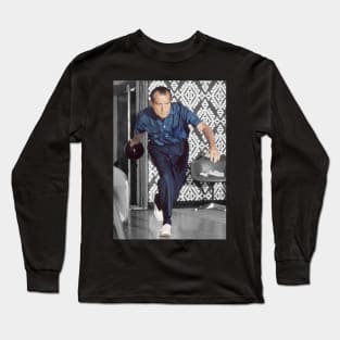 President Richard Nixon bowling at the White House Long Sleeve T-Shirt